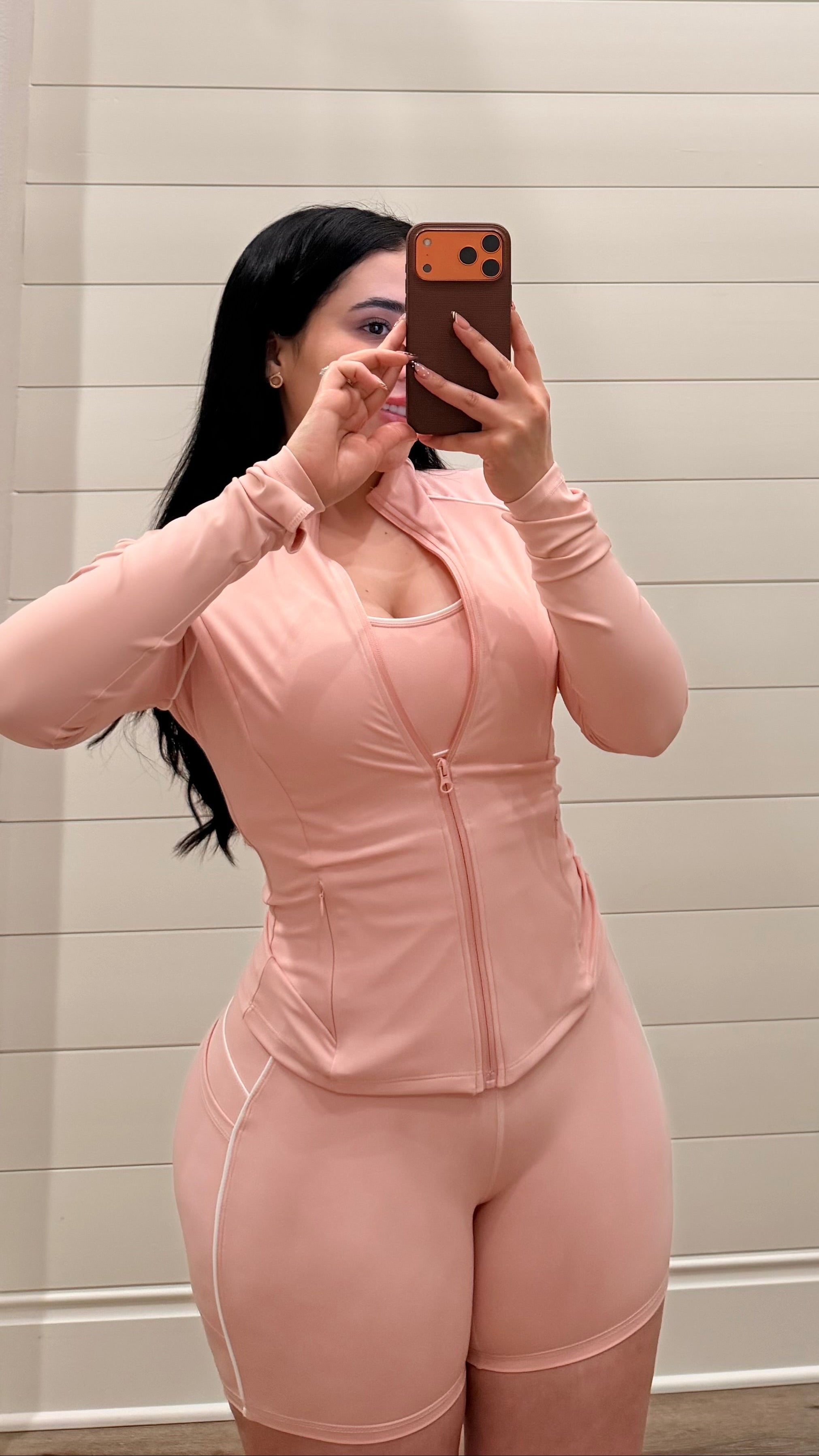 Pink 3 Piece Short Set