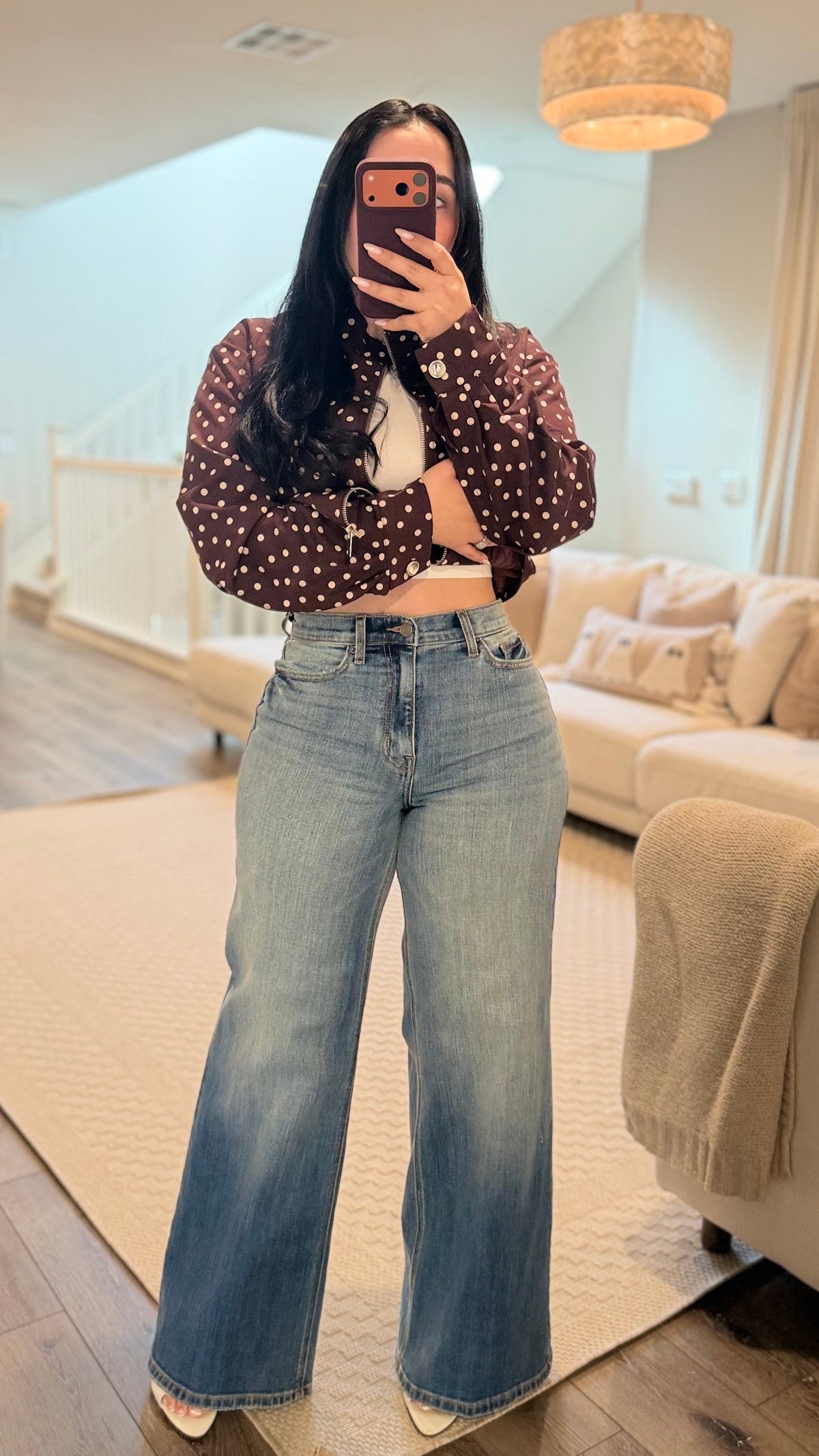 Cellito Wide Leg Denim Jeans