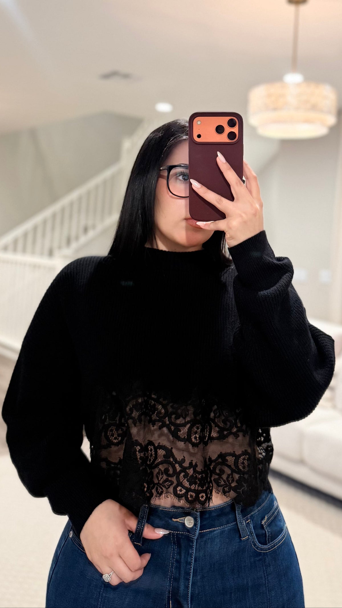 Victoria Black Knit Sweater