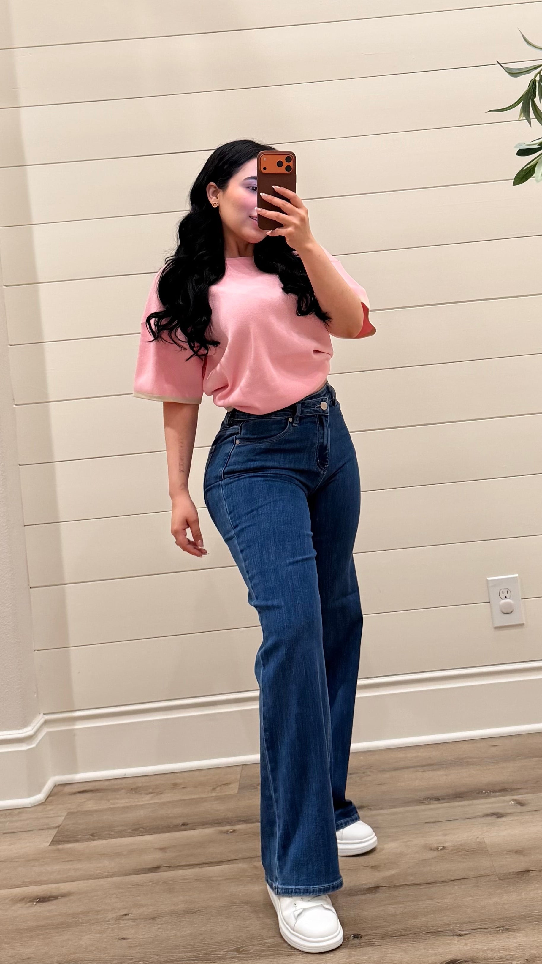 Dark High Rise Crossed Jean