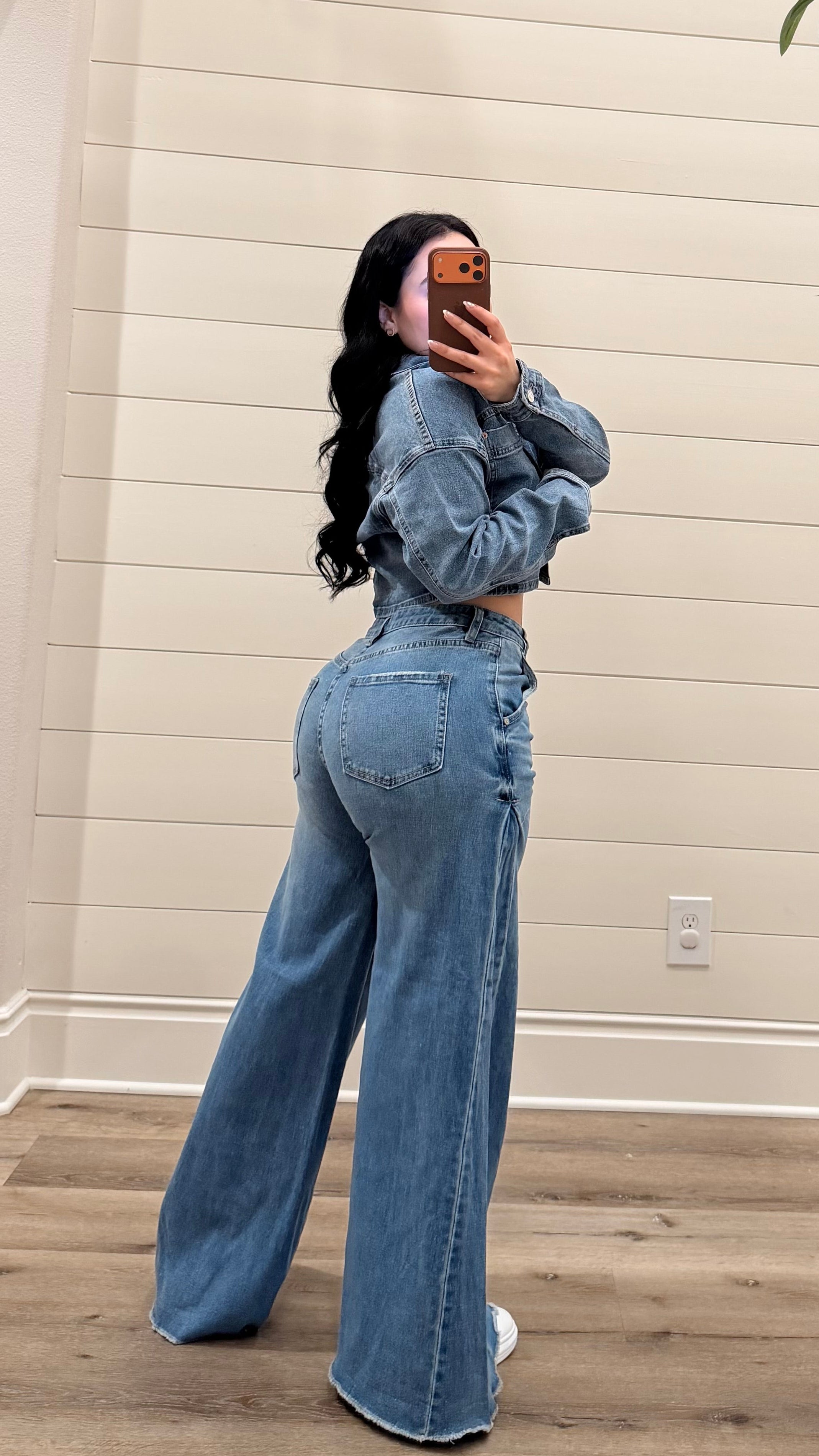 High Rise Palazzo Jeans