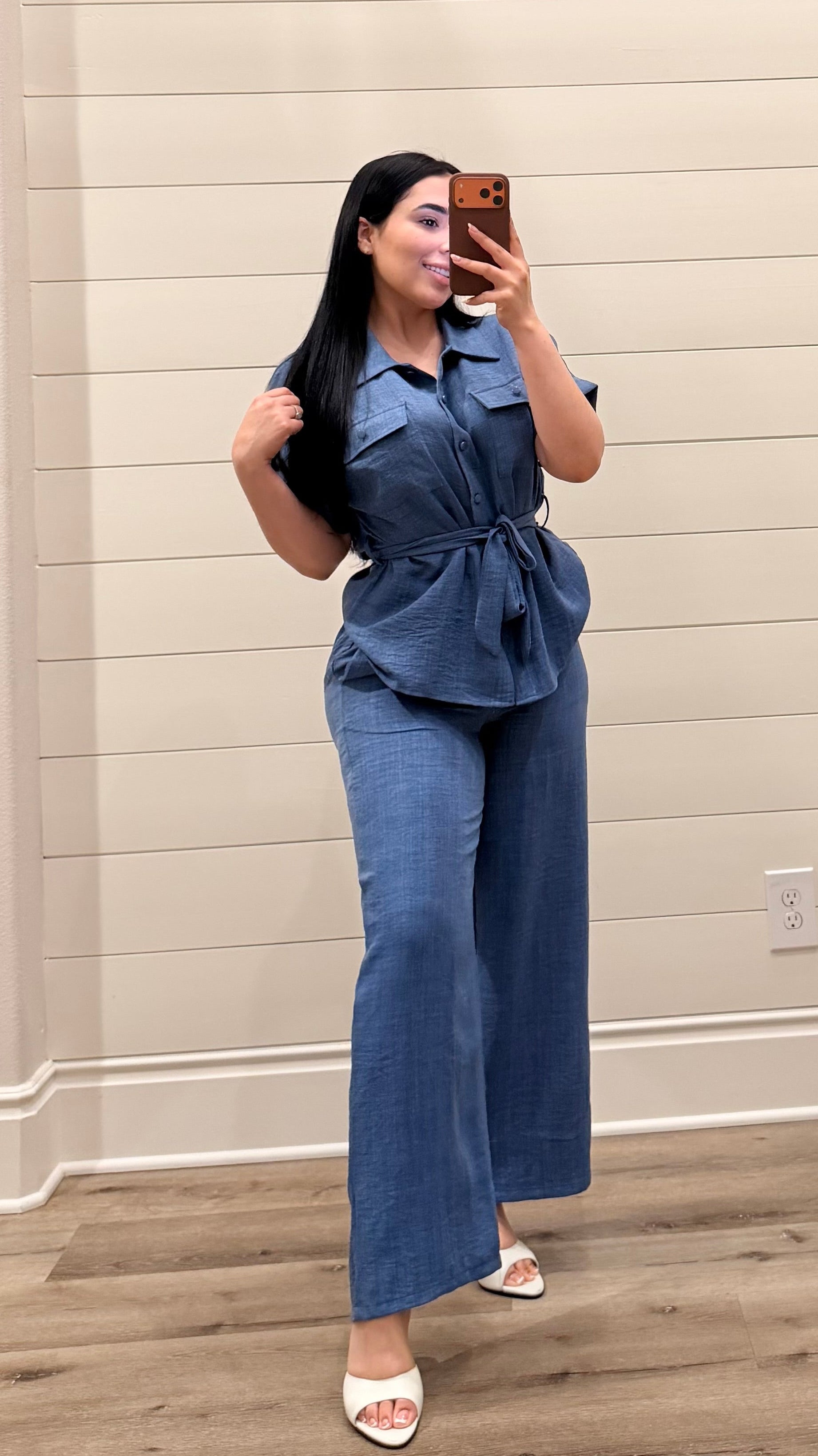 Leslie Navy Set