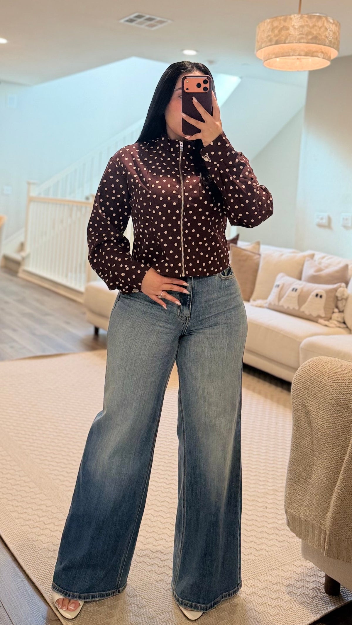 Cellito Wide Leg Denim Jeans