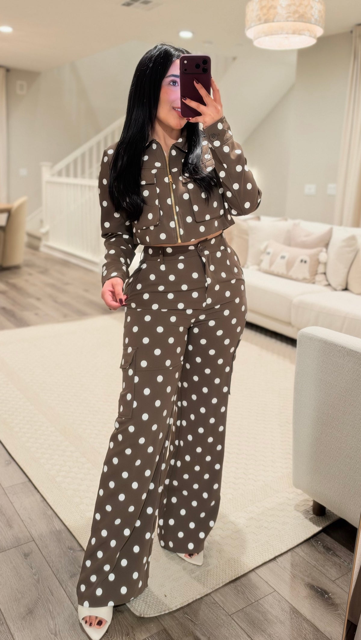 Danya Brown Dot Set