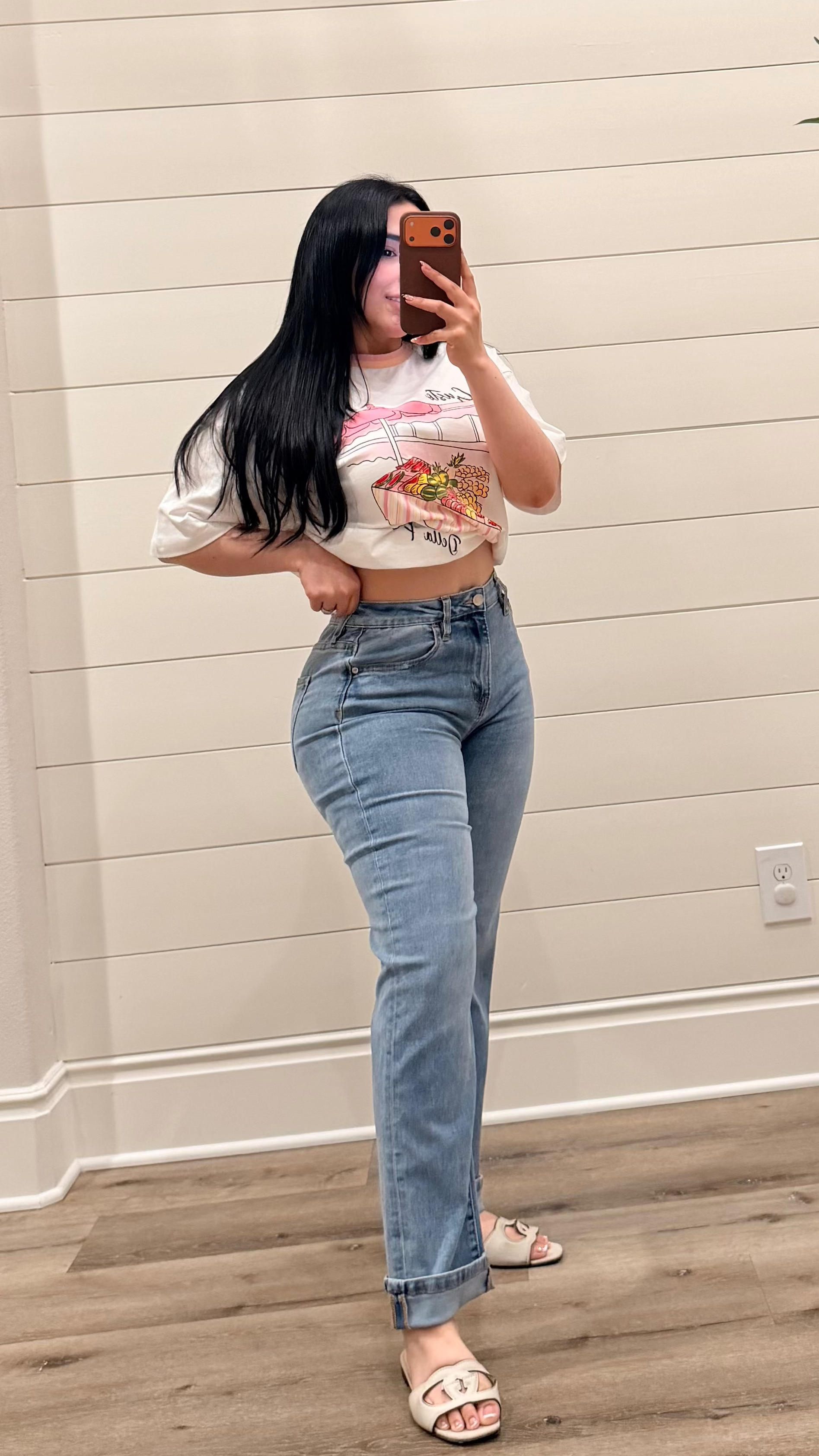 High Rise Straight Leg Jeans