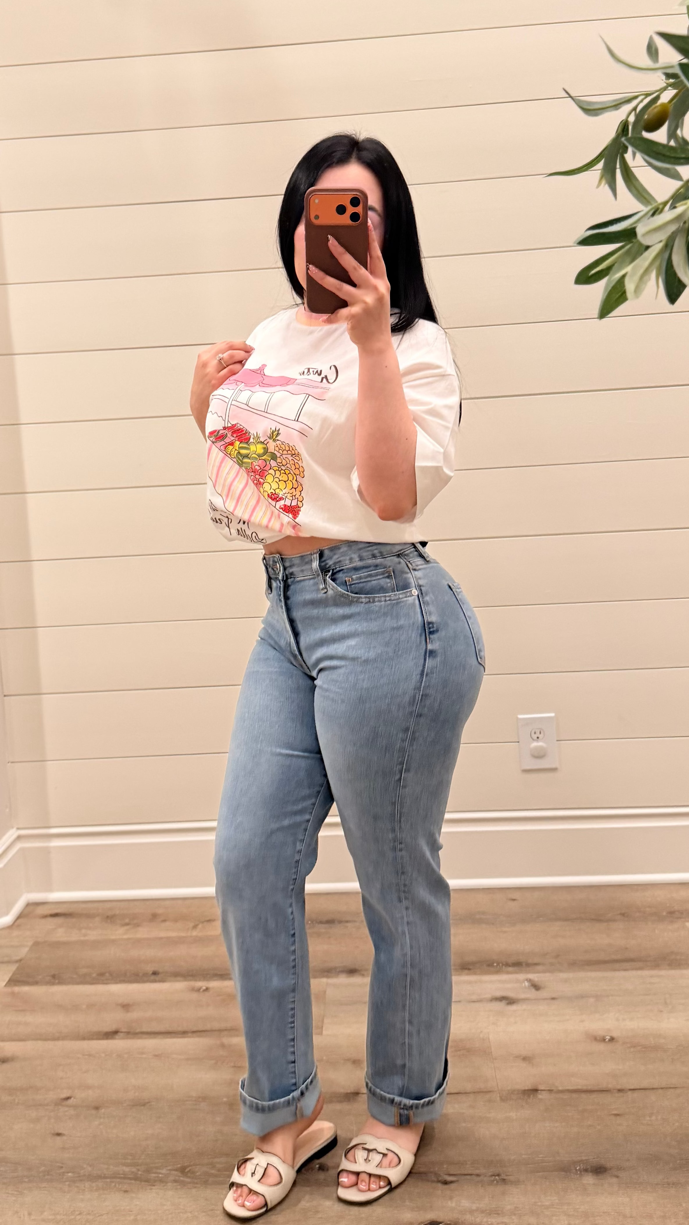 High Rise Straight Leg Jeans