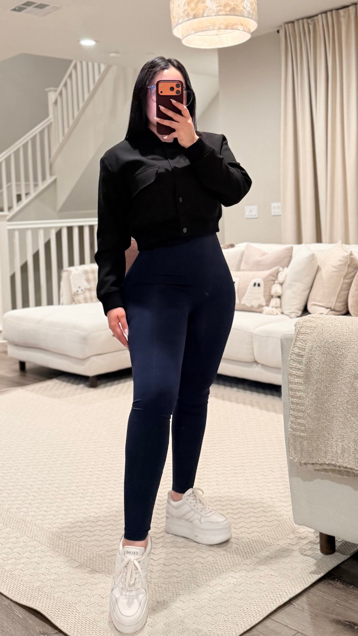Navy Tummy Leggings