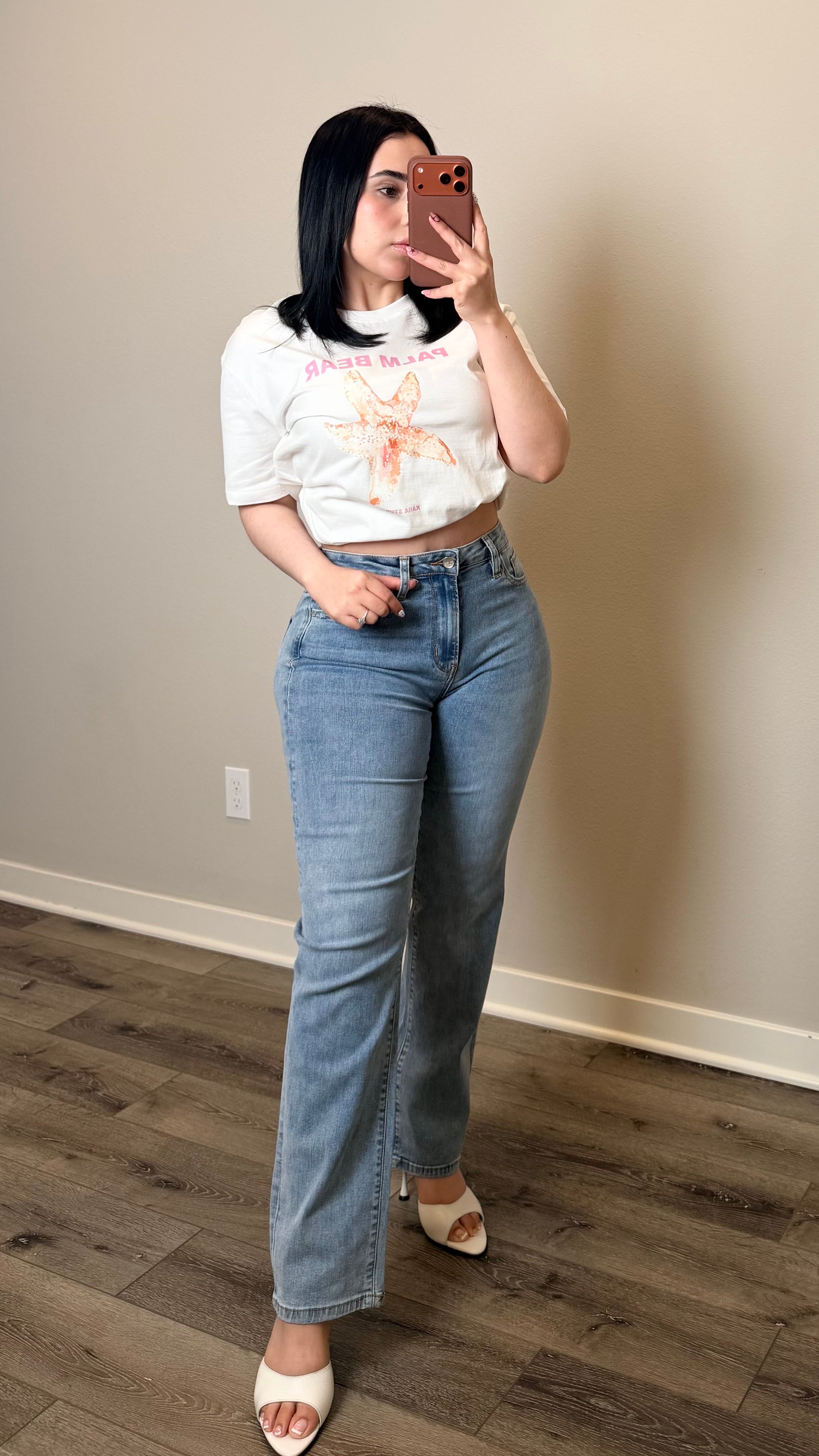 High Rise Straight Leg Jeans