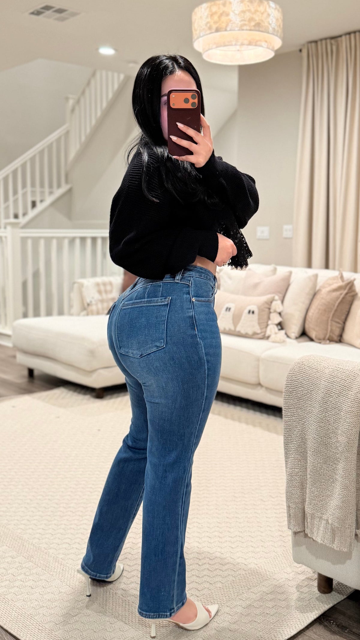 Gaby High Rise Straight Leg Jeans