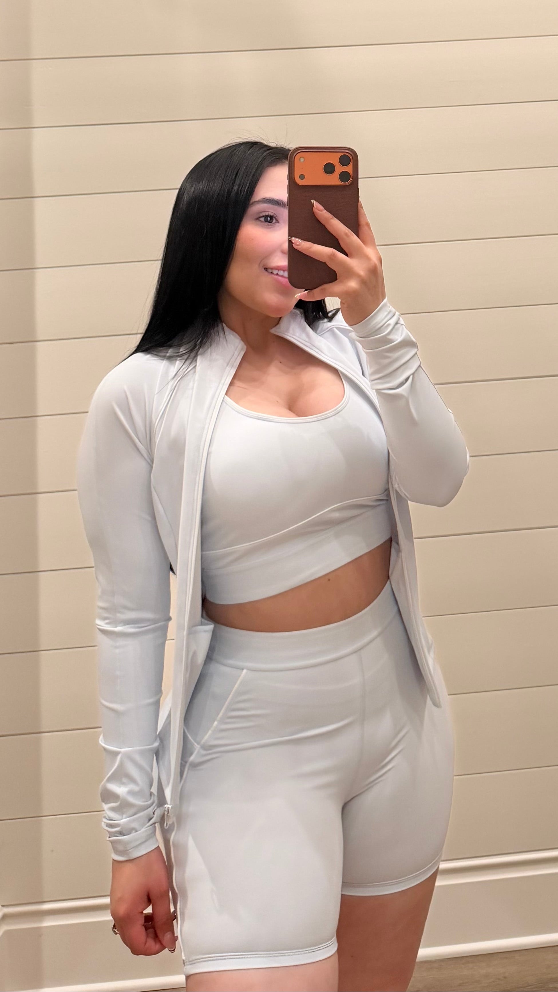 Light Blue 3 Piece Short Set