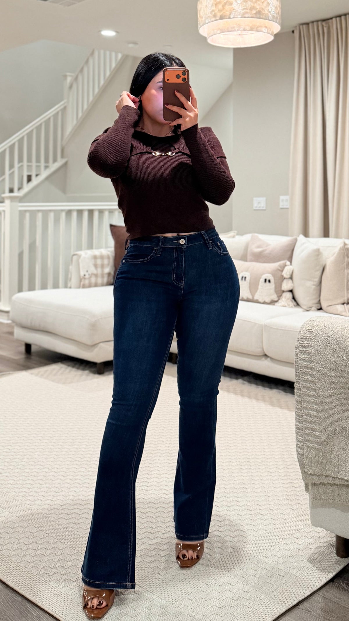 Mid Rise Flare Jeans