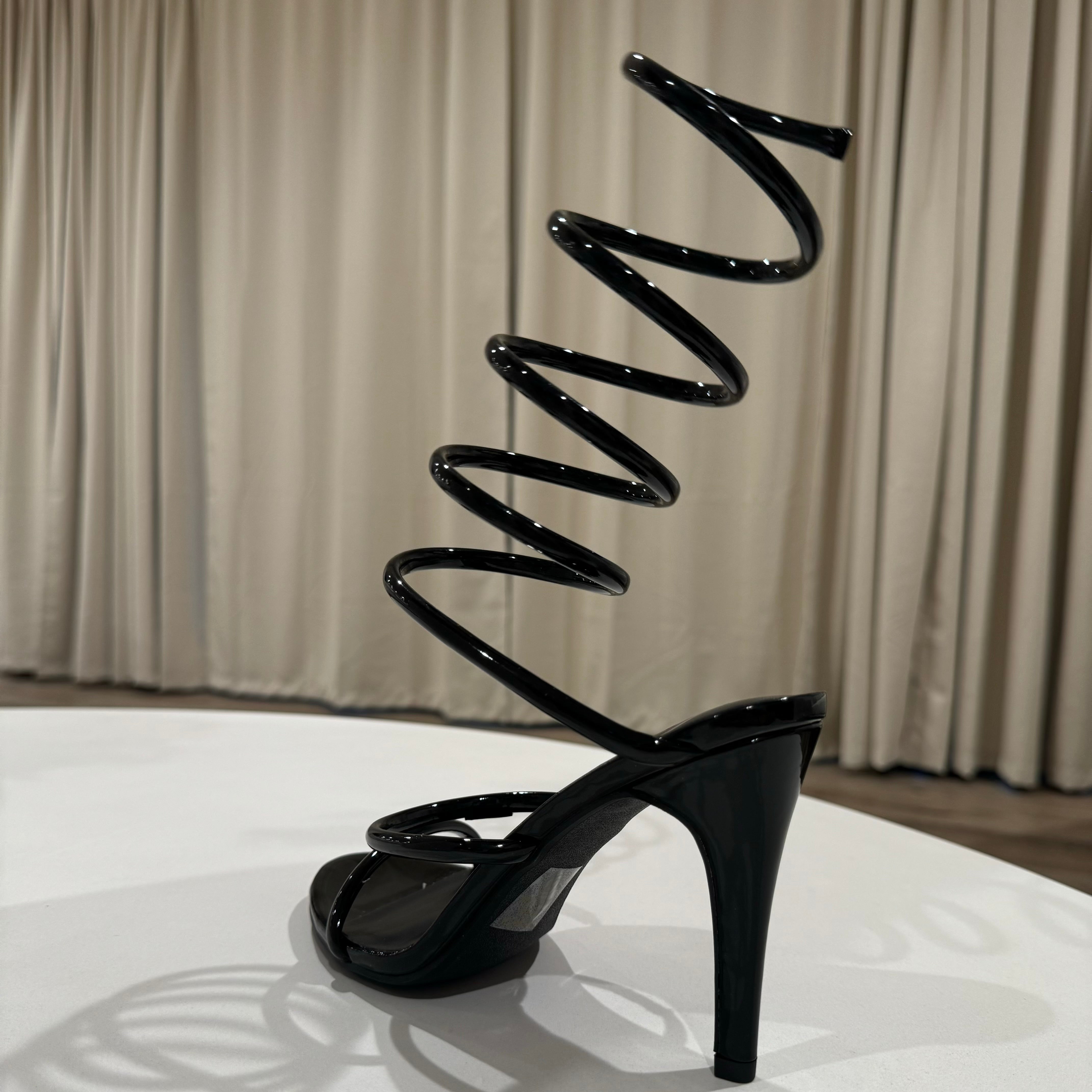 MADONNA BLACK ANKLE HEELS