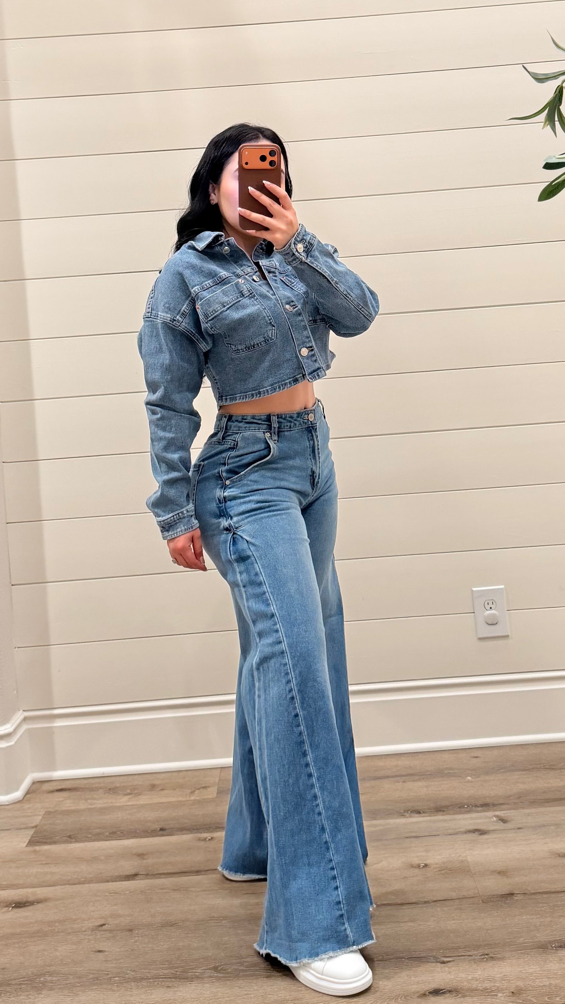 High Rise Palazzo Jeans