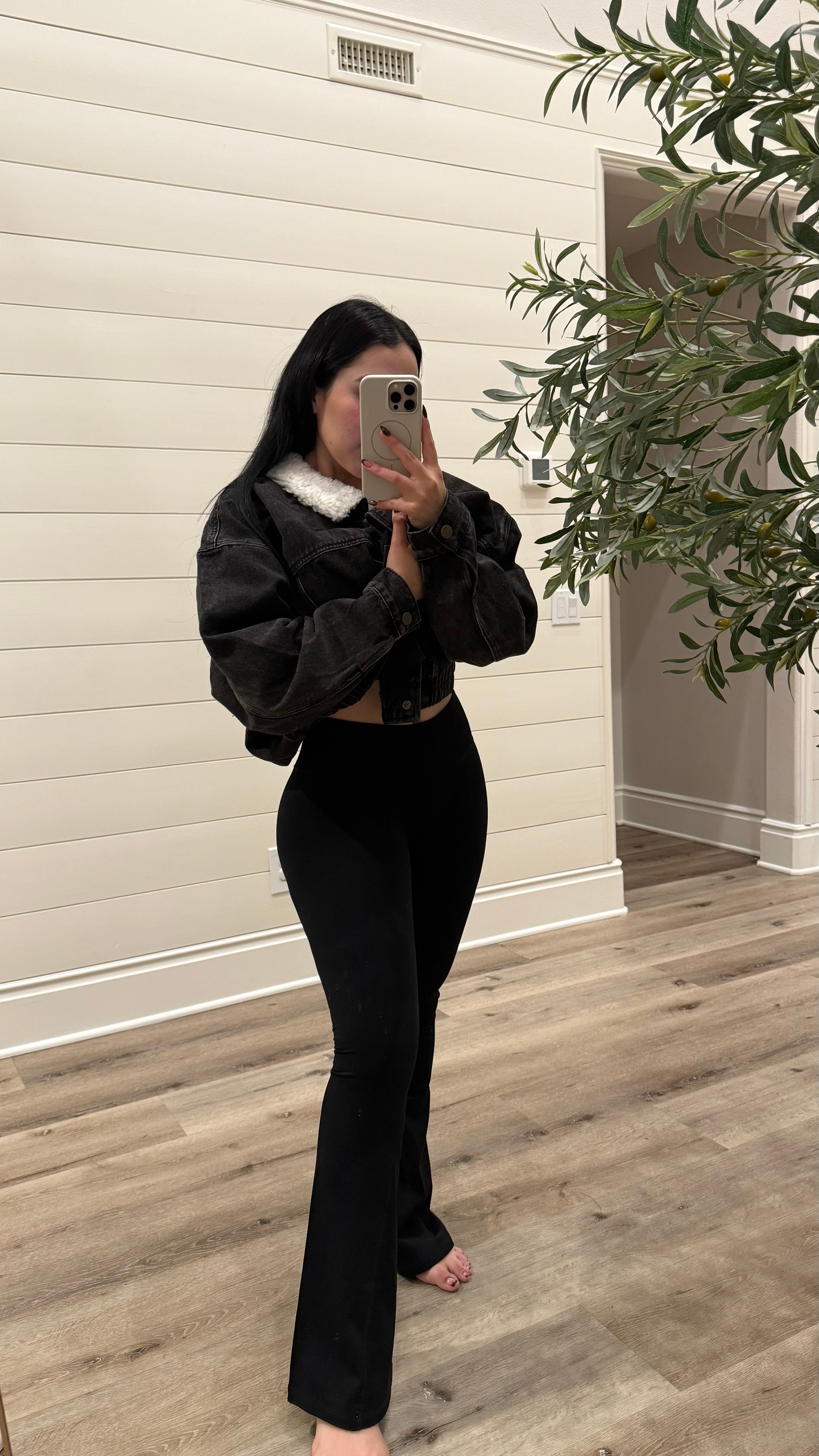 BLACK Cozy FLARE LEGGING