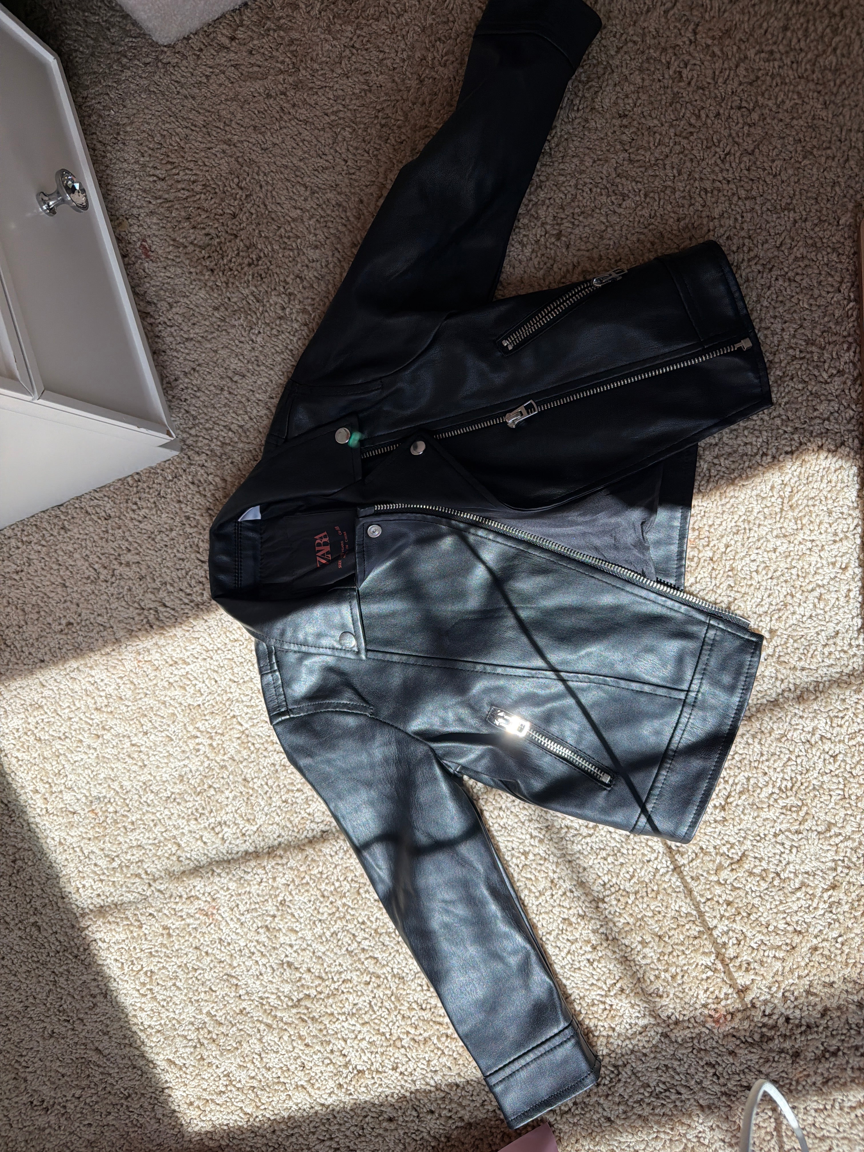 Black leather jacket