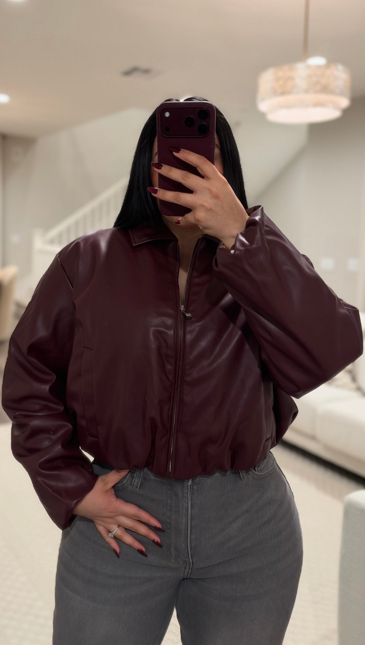 Puffer Burgendy Jacket